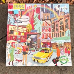 Eeboo “New York City life” complete jigsaw puzzle, 1000 pieces. Sealed. New.